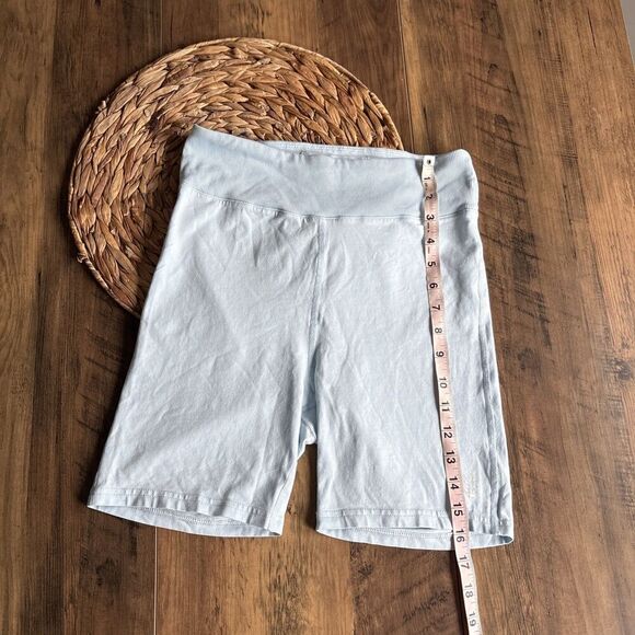 FP Movement Free People Womens Light Blue Biker Shorts Medium Cotton Blend - Picture 2 of 6
